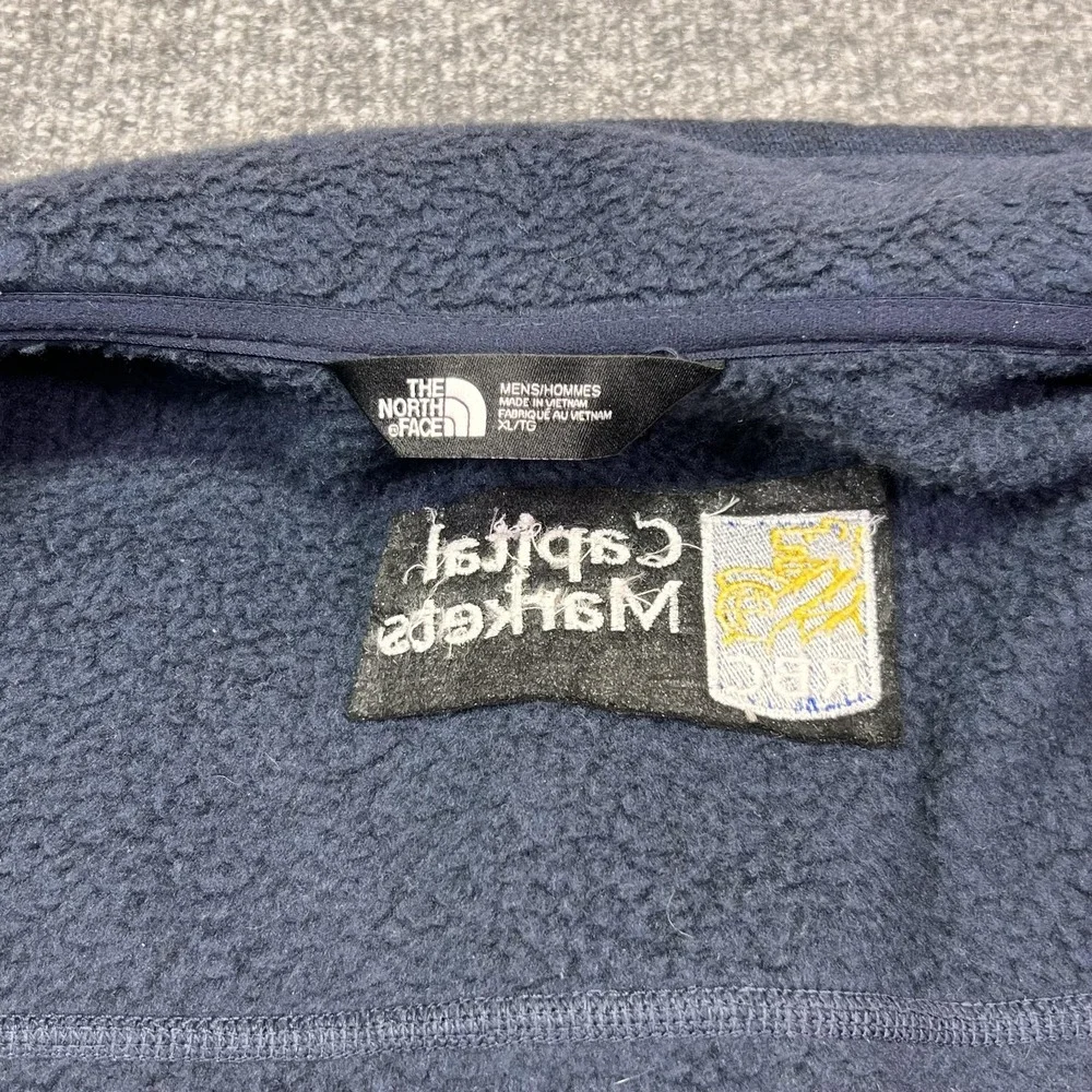 The North Face Jacket Mens XL Blue Fleece Full Zip RBC Capital Markets Logo